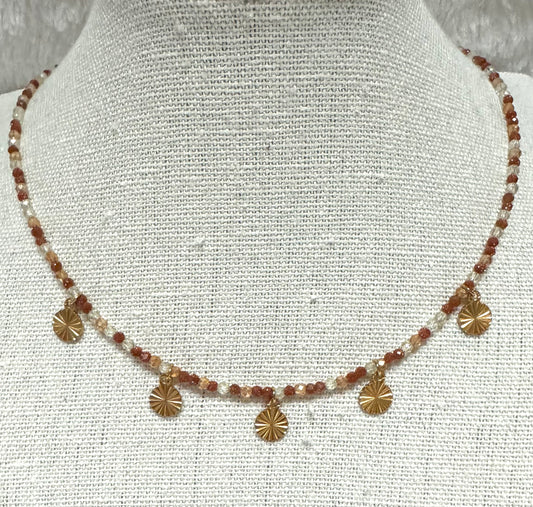 Collier perles et pampilles